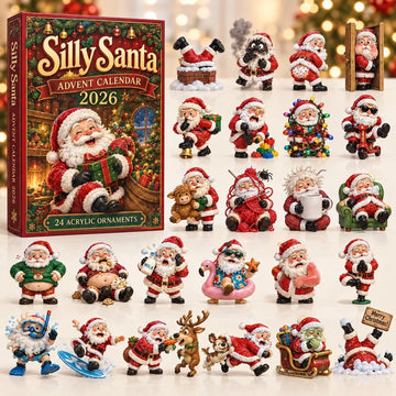 Silly Santa advent calendar 2026 - 24-Day Countdown, Acrylic Charms