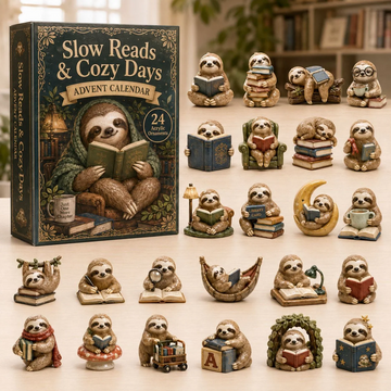 Slow Reads Sloth Advent Calendar 2026 - 24-Day Countdown, Acrylic Charms Every Day Bring New Suprises