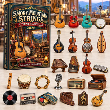 Smoky Mountain Strings Advent Calendar 2026 - 24-Day Countdown, Acrylic Charms
