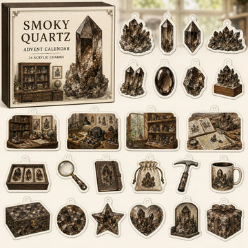 Smoky Quartz Advent Calendar 2026 - 24-Day Countdown, Acrylic Charms