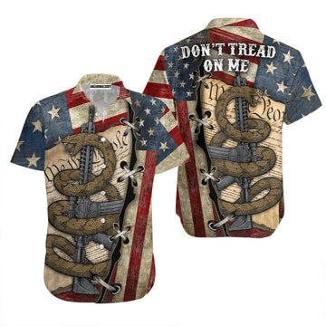 Snake American Flag Don't Tread On Me Aloha Hawaiian Shirts For Men Women, 4th July Gift For Summer, Friend, Family, Independence Day