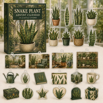 Snake Plant Advent Calendar 2026 - 24-Day Countdown, Acrylic Charms