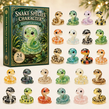 Snake Species Advent Calendar 2026 - 24-Day Countdown, Acrylic Charms Every Day Bring New Suprises