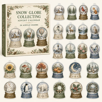 Snow Globe Collecting Advent Calendar 2026 - 24-Day Countdown, Acrylic Charms