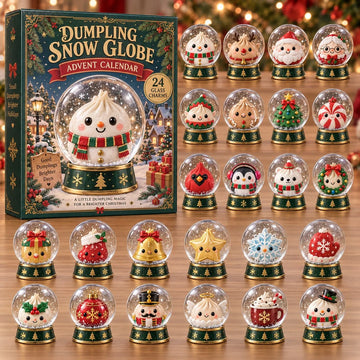 Snow Globe Dumpling Advent Calendar 2026 - 24-Day Countdown, Acrylic Charms