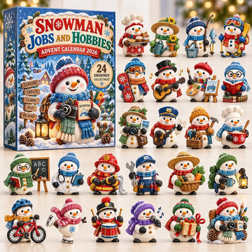 Snowman Hobby Advent Calendar 2026 - 24-Day Countdown, Acrylic Charms