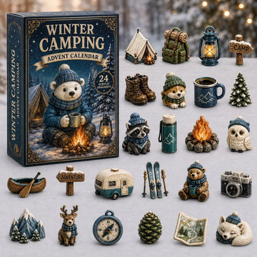 Snowy Camp Advent Calendar 2026 - 24-Day Countdown, Acrylic Charms Every Day Bring New Suprises