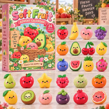 Soft Fruit Advent Calendar 2026 - 24-Day Countdown, Acrylic Charms