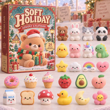 Soft Holiday Bear Advent Calendar 2026 - 24-Day Countdown, Acrylic Charms