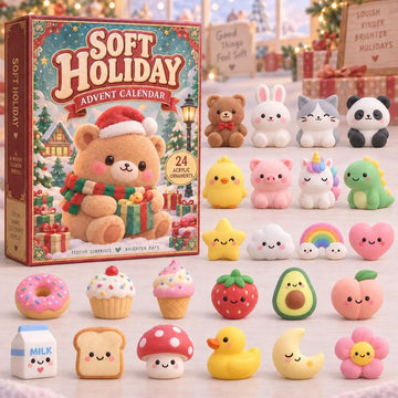 Soft Holiday Bear advent calendar 2026 - 24-Day Countdown, Acrylic Charms