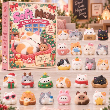 Soft Meow Advent Calendar 2026 - 24-Day Countdown, Acrylic Charms