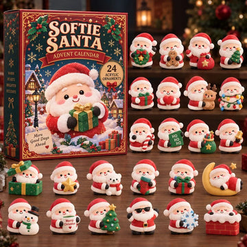 Softie Santa Advent Calendar 2026 - 24-Day Countdown, Acrylic Charms2