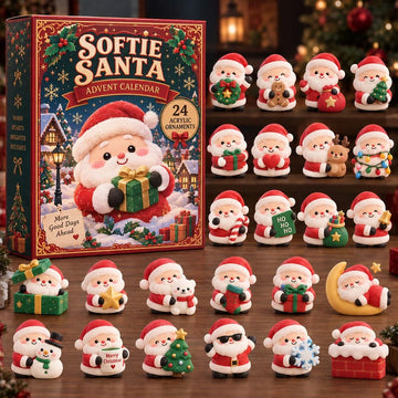 Softie Santa advent calendar 2026 - 24-Day Countdown, Acrylic Charms