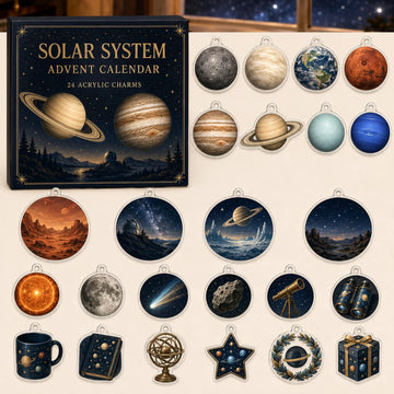 Solar System Advent Calendar 2026 - 24-Day Countdown, Acrylic Charms