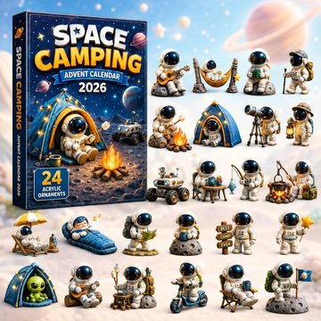 Space Camping Advent Calendar 2026 - 24-Day Countdown, Acrylic Charms Every Day Bring New Suprises