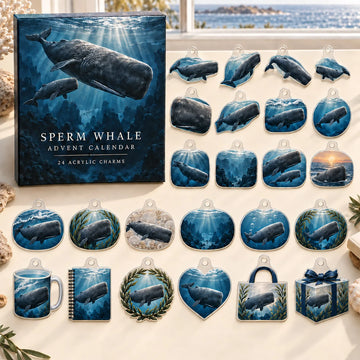Sperm Whale Advent Calendar 2026 - 24-Day Countdown, Acrylic Charms