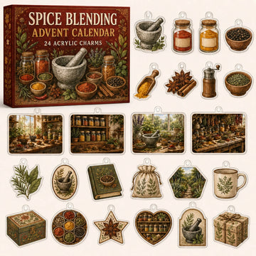 Spice Blending Advent Calendar 2026 - 24-Day Countdown, Acrylic Charms