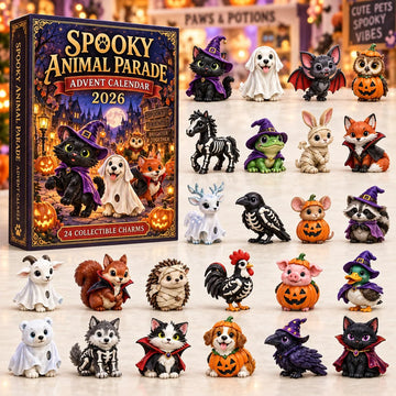 Spooky Animal Parade advent calendar 2026 - 24-Day Countdown, Acrylic Charms
