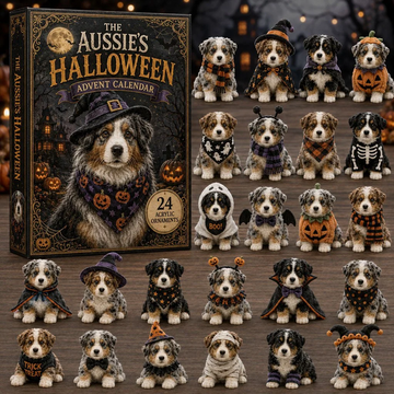 Spooky Australian Shepherd Advent Calendar 2026 - 24-Day Countdown, Acrylic Charms Every Day Bring New Suprises