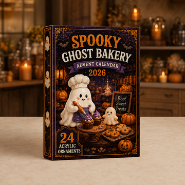 Spooky Ghost Bakery Advent Calendar 2026 24 Day Festive Countdown Acrylic Charms Blind Box Gift For Family Friends