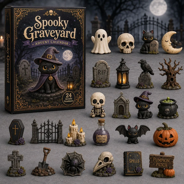 Spooky Graveyard Advent Calendar 2026 - 24-Day Countdown, Acrylic Charms Every Day Bring New Suprises