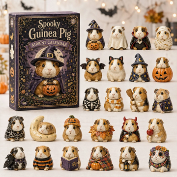 Spooky Guinea Pig Advent Calendar 2026 - 24-Day Countdown, Acrylic Charms Every Day Bring New Suprises