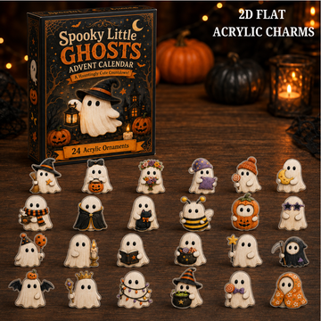 Spooky Little Ghosts Advent Calendar 2026 24 Day Spirits Countdown Acrylic Charms Blind Box Gift For Halloween Lovers