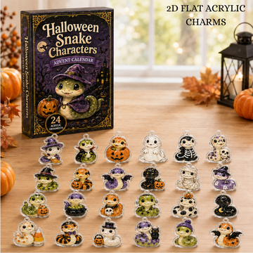 Spooky Snake Advent Calendar 2026 24 Day Festive Countdown Acrylic Charms Blind Box Gift For Snake Lovers
