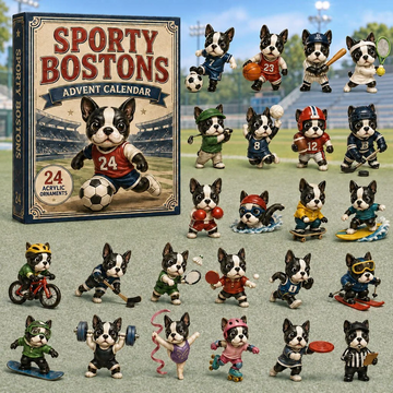 Sporty Bostons Advent Calendar 2026 - 24-Day Countdown, Acrylic Charms Every Day Bring New Suprises