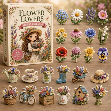 Spring Flower Lovers Advent Calendar 2026 - 24-Day Countdown, Acrylic Charms Every Day Bring New Suprises