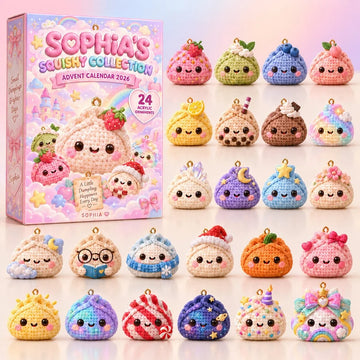 Squishy Collection Advent Calendar 2026 - 24-Day Countdown, Acrylic Charms