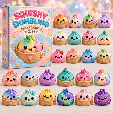 Squishy Dumpling advent calendar 2026 - 24-Day Countdown, Acrylic Charms