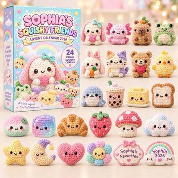 Squishy Friend Advent Calendar 2026 - 24-Day Countdown, Acrylic Charms