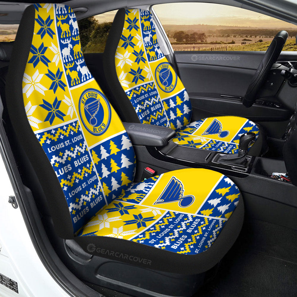 St Louis Blues Car Seat Covers Custom Ugly Style Car Accessories