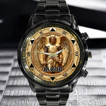 St Michael The Archangel Watch Personalized Name Watch For Divine Protection Christian Gift For Faith Safety