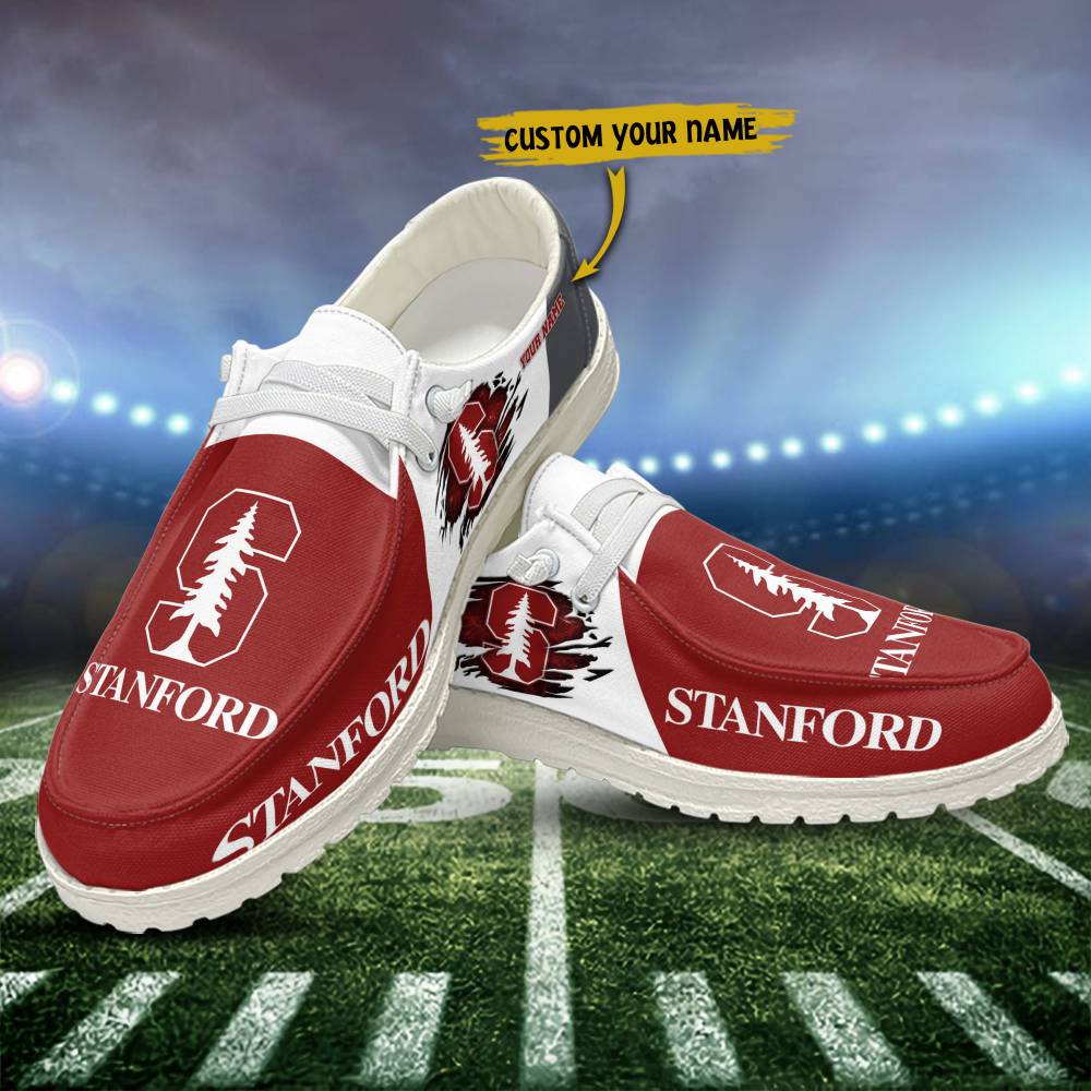 Stanford Cardinal Hey Dude Shoes, NCAA Shoes, White Hey Dudes - Ingenious Gifts Your Whole Family