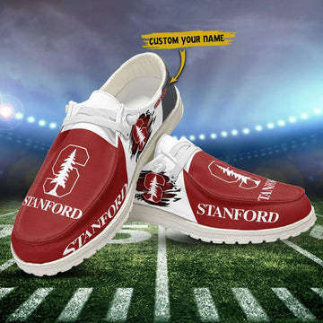 Stanford Cardinal Hey Dude Shoes, NCAA Shoes, White Hey Dudes - Ingenious Gifts Your Whole Family