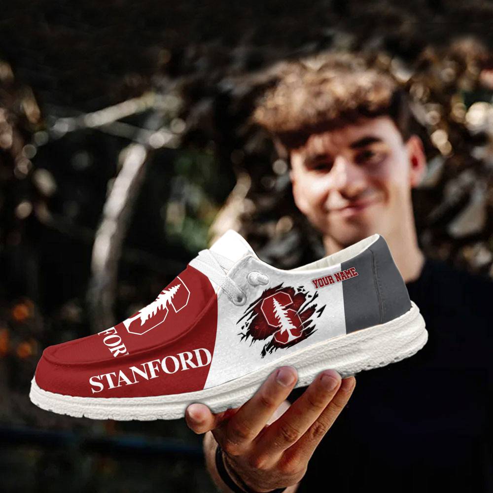Stanford Cardinal Hey Dude Shoes, NCAA Shoes, White Hey Dudes - Ingenious Gifts Your Whole Family