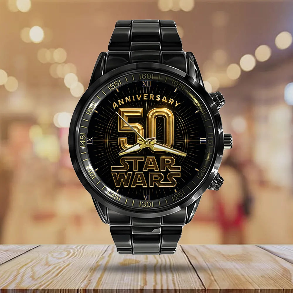 Star Wars 50th Anniversary Black Stainless Steel Watch – TMTHU1232