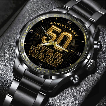 Star Wars 50th Anniversary Black Stainless Steel Watch – TMTHU1232