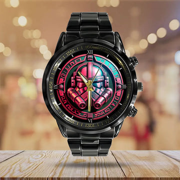 Star Wars Black Stainless Steel Watch – GNE 353