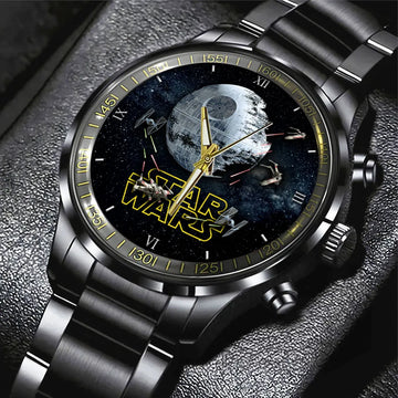Star Wars Black Stainless Steel Watch – GNE 386