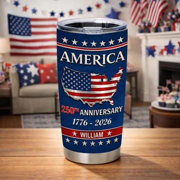 Stars Stripes Freedom Personalized Tumbler Usa Freedom Graphic Gift For 250Th Anniversary Patriotic Tumbler