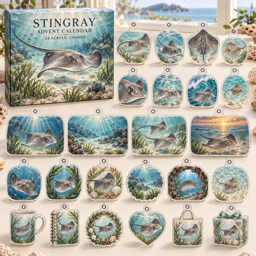 Stingray Advent Calendar 2026 - 24-Day Countdown, Acrylic Charms