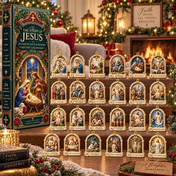 Story Of Jesus 2026 24 Days Of Faith Wonder Advent Calendar 2026 - 24-Day Countdown, Acrylic Charms
