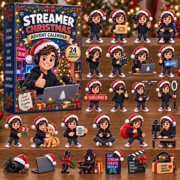 Streamer Christmas Advent Calendar 2026 - 24-Day Countdown, Acrylic Charms