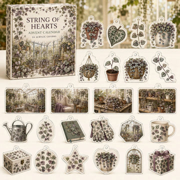 String Of Hearts Plant Advent Calendar 2026 - 24-Day Countdown, Acrylic Charms