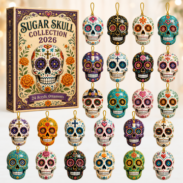 Sugar Skull Collection Advent Calendar 2026 24 Day Festive Countdown Acrylic Charms Blind Box Gift For Family Friends