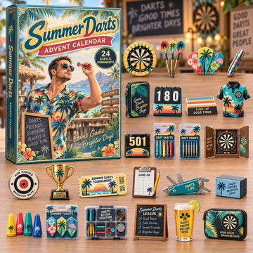 Summer Darts Advent Calendar 2026 - 24-Day Countdown, Acrylic Charms
