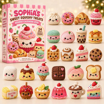 Sweet Squishy Treat Advent Calendar 2026 - 24-Day Countdown, Acrylic Charms